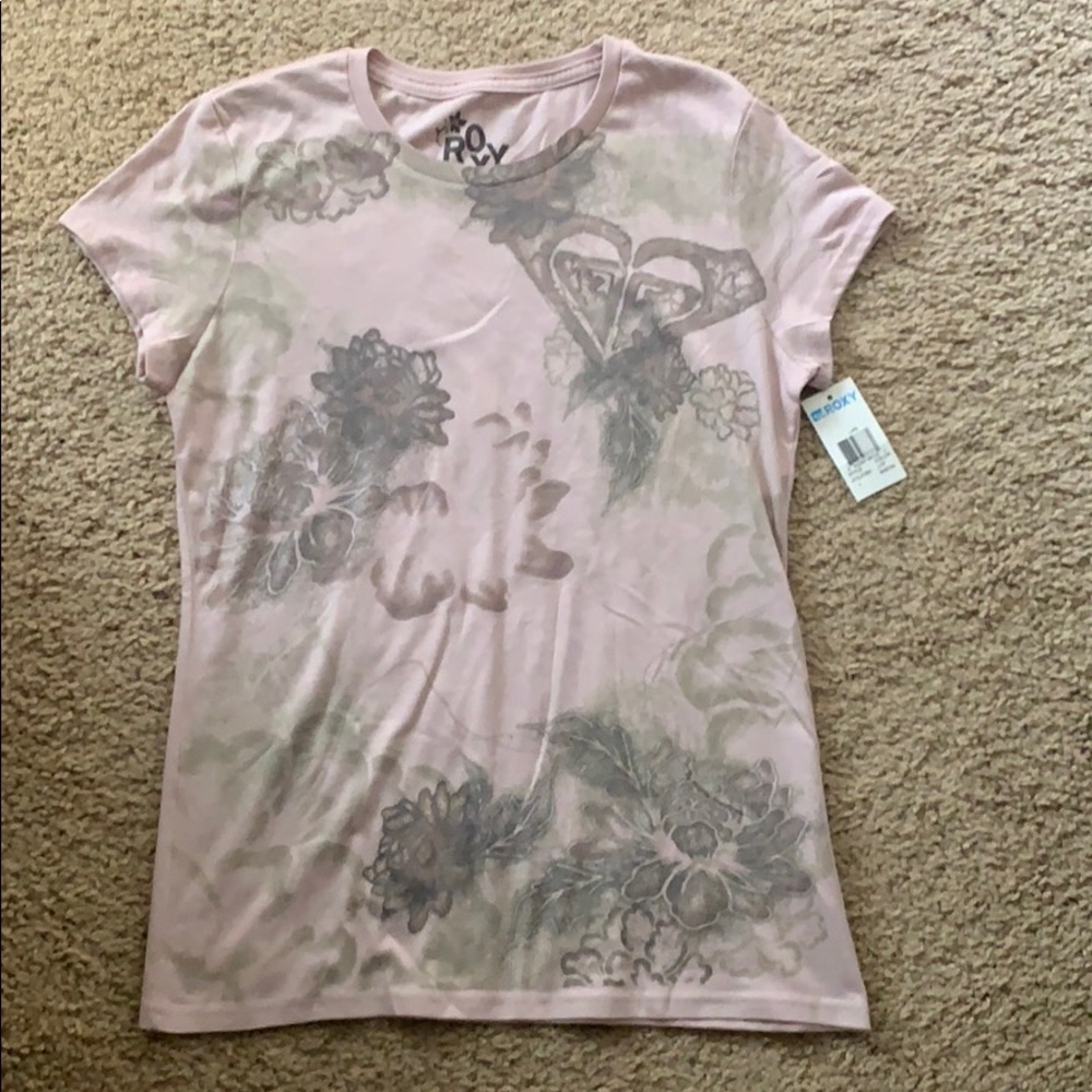 Roxy t-shirt large dusty rose gray